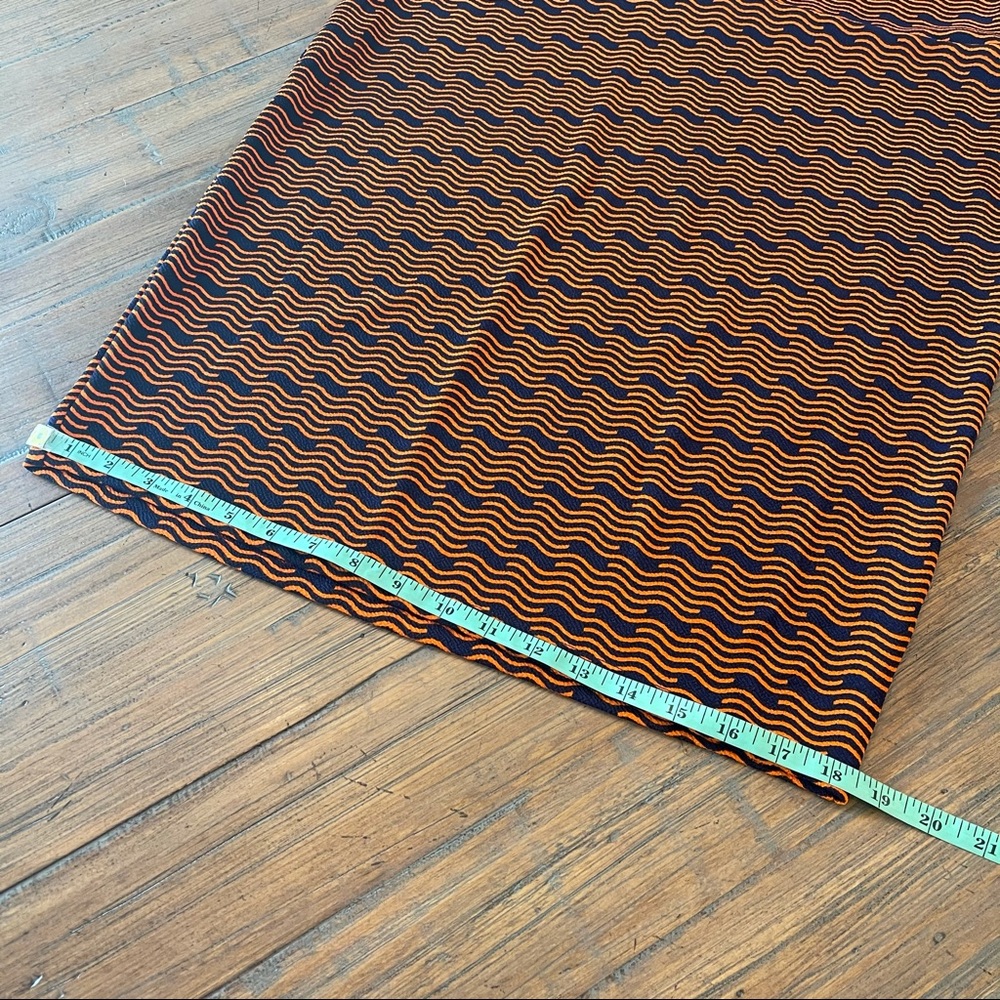 LuLaRoe XL Cassie skirt- navy blue & orange print - Picture 10 of 13